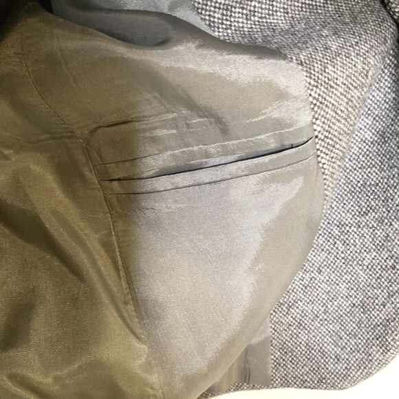 Brooks Brothers Womens 8 Wool Blend Herringbone Short Blazer 3/4 Sleeve New Tag - Picture 8 of 11